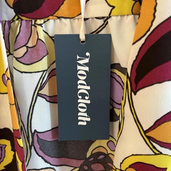 ModCloth Womens Size Small Medium Multicolor Artsy Open Tunic Cardigan Kimono - Picture 5 of 7